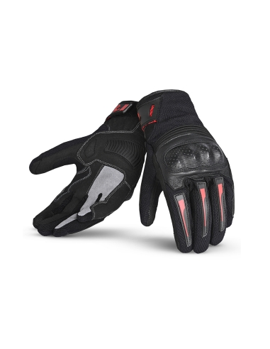 Bela Drift Lady Motorcycle Textile Gloves Black/Red