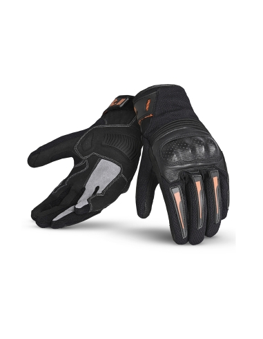 Bela Drift Man Motorcycle Textile Gloves Black/Orange