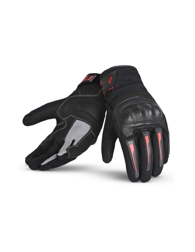 Bela Drift Man Motorcycle Textile Gloves Black/Red