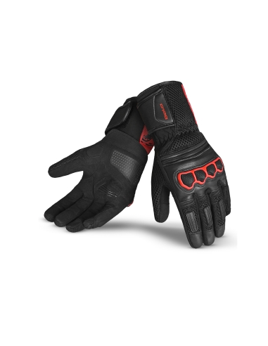 Luvas de Motocicleta Bela Twix Lady - Preto / Vermelho