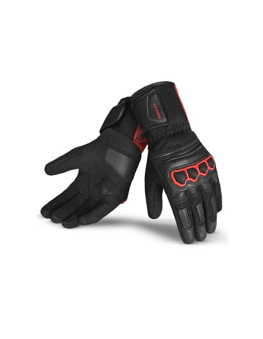 Bela Twix Men Motorcycle Gloves - Black / Red