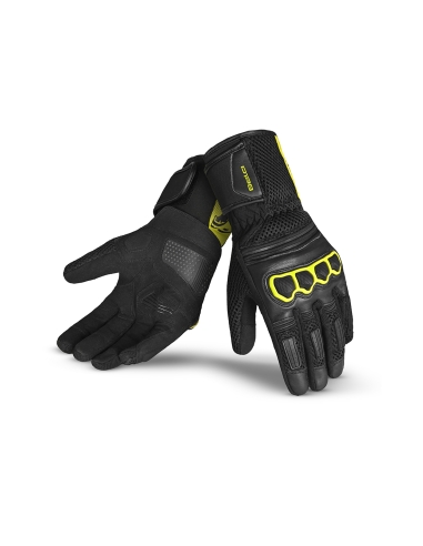 Bela Twix Men Motorcycle Gloves - Black / Yellow Fluor