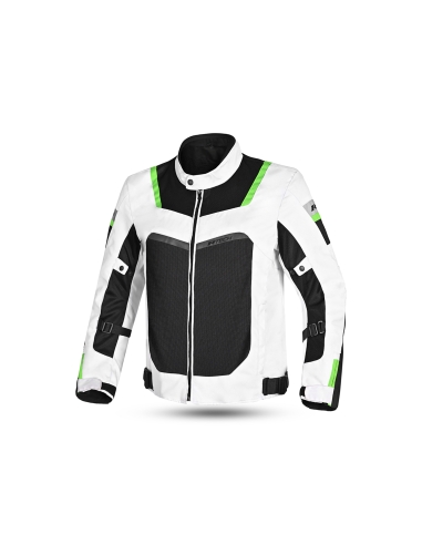 Chaqueta Textil Spiral Mesh Blanco/Negro/Verde