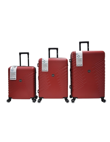 Unik Gaza Cherry Red Traveling Storage Three Piece Bag Set