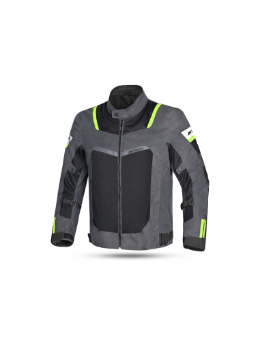 R-TECH - Chaqueta Textil Spiral Mesh Antracita/Negro/Amarillo Fluo