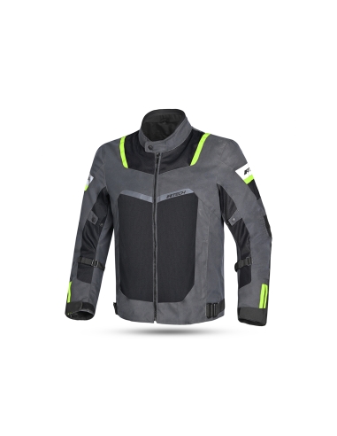 R-Tech - Chaqueta Textil Spiral Mesh Gris Oscuro Negro Verde