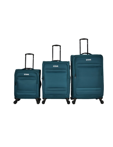 Unik Omega Grüner Trolley Reisekoffer 3 teiliges Taschenset