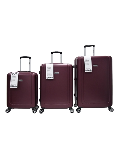 Unik Kappa Burgundy Four Wheel Traveling Storage Suitcase Bags Set