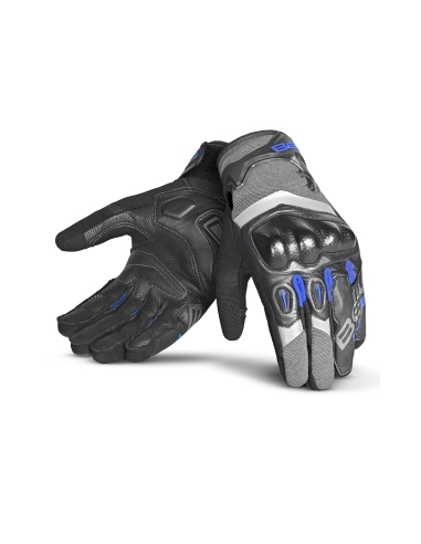 BELA - Guantes Textil Daring Gris/Negro/Azul