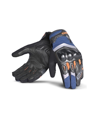 BELA - Guantes Textil Daring Man Azul/Naranja