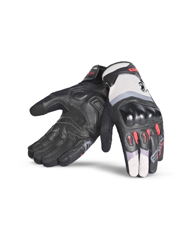 BELA - Guantes Textil Daring Man Rojo/Gris/Negro