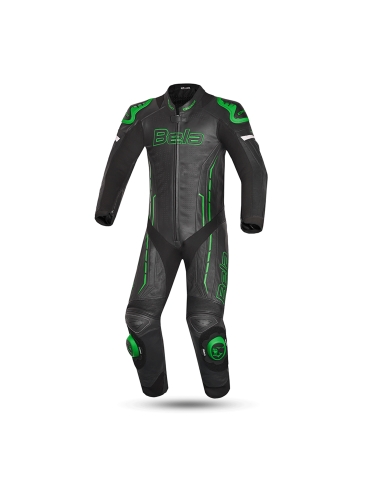 Bela Rocket Mix Kangaroo Man Leather Suit 1PC Black/Green