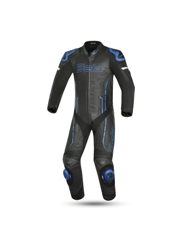 Bela Rocket Mix Kangaroo Man Leather Suit 1PC Black/Blue