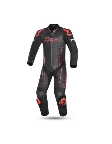 Bela Rocket Man Mix Kangaroo Combinaison Moto Noir/Rouge