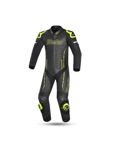 Bela Rocket Mix Kangaroo Man Leather Suit 1PC Black/Yellow Fluorescent