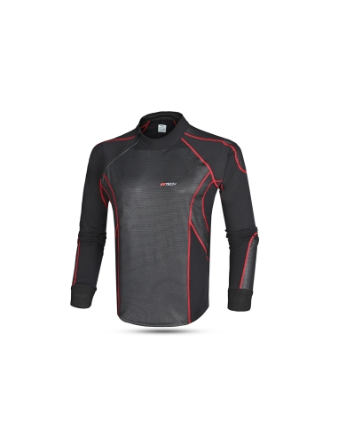 R-TECH - Térmico Textil Jack Wind Stoper Negro/Rojo