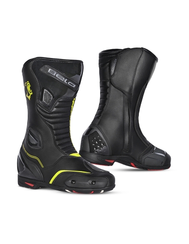 BELA - Strip Racing Boots Black/yellow Fluor