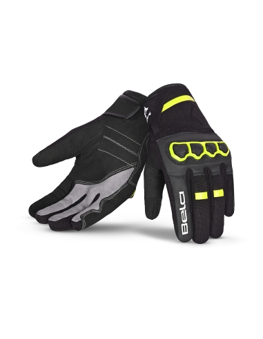 Bela Tracker Men Gants Moto Noir/Jaune Fluor