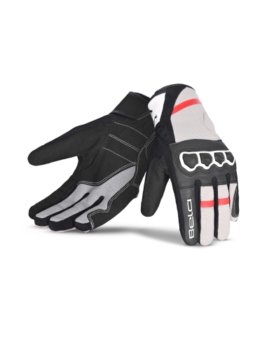 Bela Tracker Men Gants Moto Noir/Blanc/Rouge