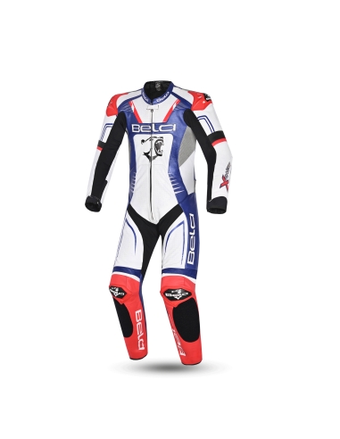 Bela X-Race 1PC Leather Suit - White / Black / Blue