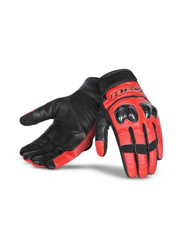 R-TECH - Falcon Sommer Textil handschuh Schwarz/Rot