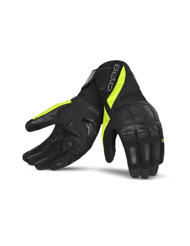 Bela Highway WP Men Gants Moto Noir/Fluor jaune