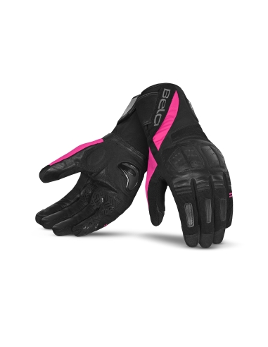 Bela Highway WP Lady Gants Moto Noir/Rose