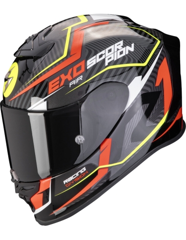 SCORPION  - EXO R1 EVO AIR COUP Negro-Rojo-Amarillo Neon