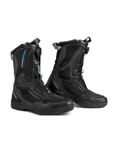 SHIMA STRATO WP Bottes de moto Urban Adventure pour hommes, noir et bleu