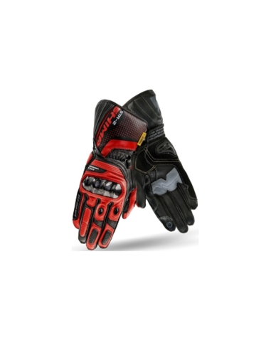 SHIMA STR-2 Sport Gants d'été en cuir pour hommes Gants de course moto NOIR ROUGE