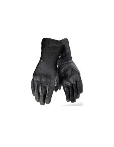 Shima Unica WP Gants de moto imperméables en cuir noir pour femme