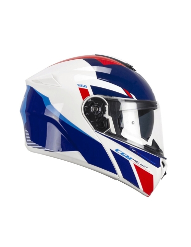 Capacete modular para motas CGM 568S BER Sport branco azul flip up