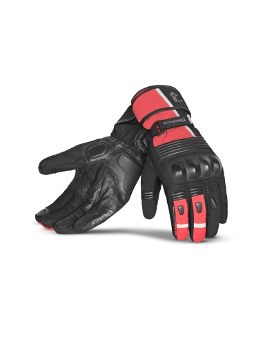 Bela Ice Winter WP Gants Moto Noir/Rouge