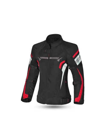 BELA - Chaqueta Textil Highland Lady Negro/Hielo/Rojo