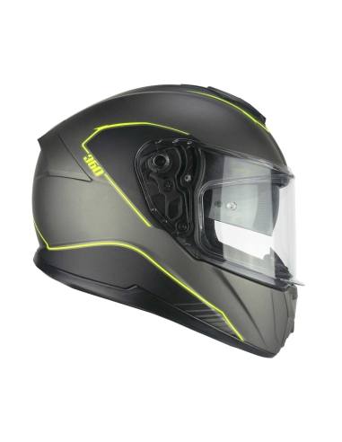 CASQUE MOTO INTÉGRAL CGM 360G KAD RIDE GRAPHITE JAUNE FLUO MAT