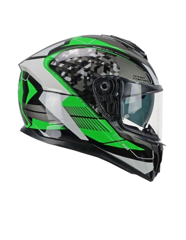 CGM - Casco integrale da moto da corsa 360S KAD RACE Blu Rosso