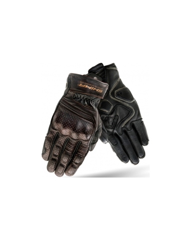 SHIMA Aviator Motorcycle Touring Gloves Dark Brown