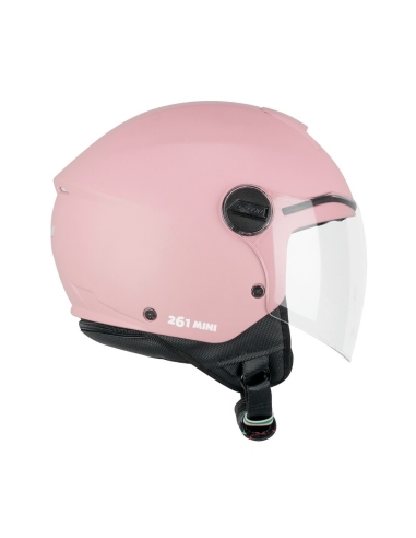 CGM 261a Mini Mono Mattrosa Rollerhelm mit offenem Gesicht