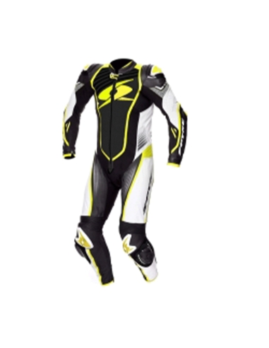 SPYKE - ARAGON RACE 1PC SUIT BLACK/WHITE/FLUO YELLOW