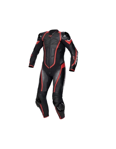 SPYKE - ARAGON RACE 1PC SUIT BLACK/FLUO RED