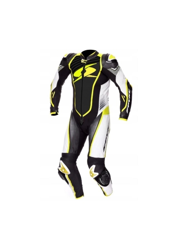 SPYKE - ARAGON RACE 1PC SUIT BLACK/WHITE/FLUO YELLOW