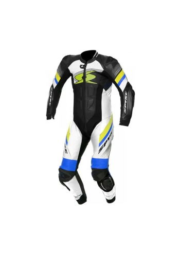 SPYKE - ESTORIL RACE 1PC SUIT BLACK/WHITE/FLUO YELLOW/BLUE