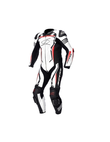 SPYKE - ASSEN RACE 2.0 1PC SUIT WHT/BLK/RED FLUO