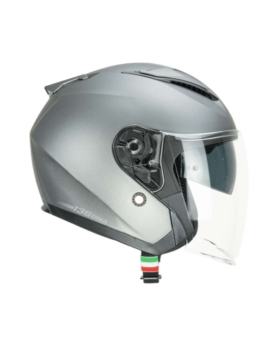 Casque de tourisme jet scooter 136A DNA MONO Satin anthracite