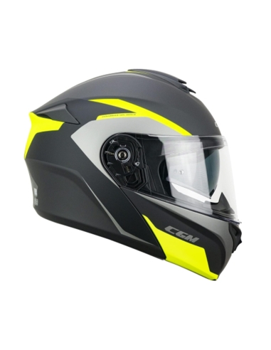 CGM 568S BER graphite Fluo yellow matt modularer Motorrad-Tourenhelm