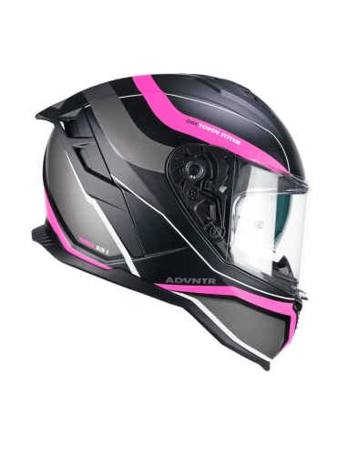 CGM - Casque de course moto intégral 363X SHOT RUN On Road Noir fluo mat