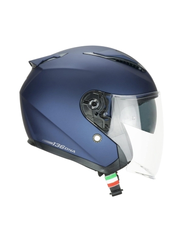 136A DNA MONO Jet Scooter Casco da equitazione blu satinato