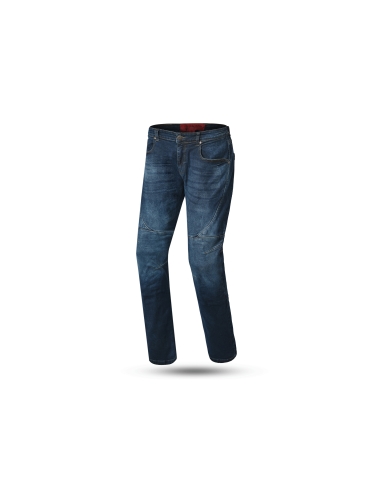 Bela Rocker Jeans de Motocicleta para Homens - Azul escuro