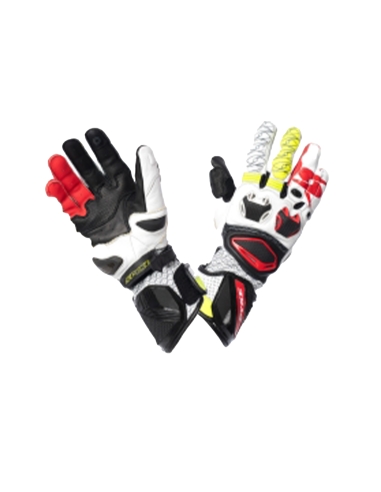 SPYKE Tech Pro Racing Man Guantes Blanco/Negro/Rojo/Amari