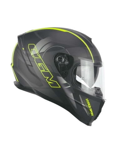 CGM 321A ATOM MONO Graphit matt fluoreszierend gelb Vollvisier-Motorradhelm